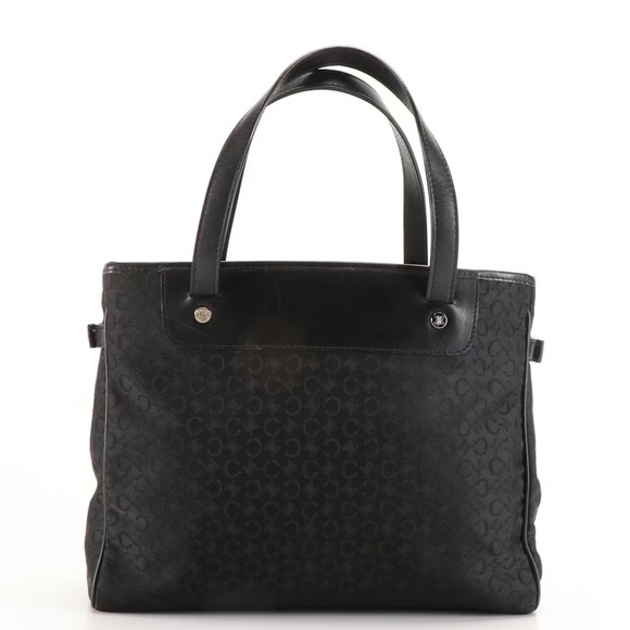 🌟🌟👜 STUNNING! 👜🌟🌟 Céline Macada Black Canvas Cabas Tote Bag - Picture 5 of 7